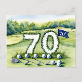 Golf 70e verjaardag briefkaart