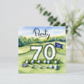 Golf 70e verjaardag kaart (Staand voorkant)