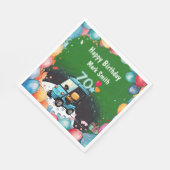 Golf 70e verjaardag naar Golfer met Golf Cart grap Servet (Hoek)