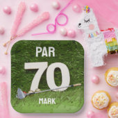 Golf 70e verjaardag Par zeventig voor golfer Papieren Bordje (Feest)