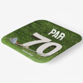 Golf 70e verjaardag Par zeventig voor golfer Papieren Bordje (Gebogen)