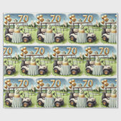 Golf 70e verjaardag voor Golfer Cadeaupapier (Vlak)