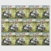 Golf 70e verjaardag voor Golfer Cadeaupapier (Vlak)