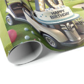 Golf 70e verjaardag voor Golfer Cadeaupapier (Rol Hoek)