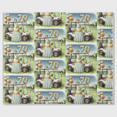 Golf 70e verjaardag voor Golfer Cadeaupapier (Vlak)