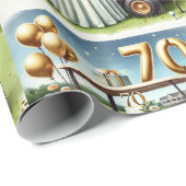 Golf 70e verjaardag voor Golfer Cadeaupapier (Rol Hoek)