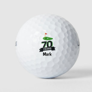 Golf 70e verjaardag voor u met Golf Vlag Golfballen