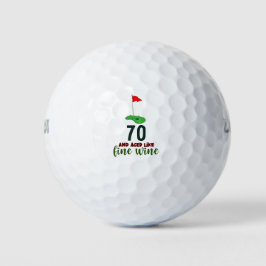 Golf 70e verjaardag voor u met Golf Vlag Golfballen