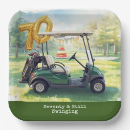 Golf 70ste verjaardag Par Tee Golfer feest Papieren Bordje