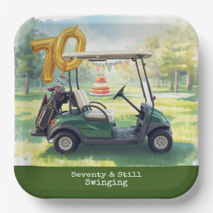 Golf 70ste verjaardag Par Tee Golfer feest Papieren Bordje