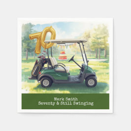 Golf 70ste verjaardag Par Tee Golfer feest Servet