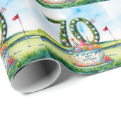 Golf 70ste verjaardag voor golfer cadeaupapier (Rol Hoek)