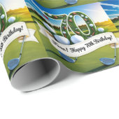Golf 70th Birthday for golfer  Cadeaupapier (Rol Hoek)
