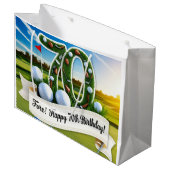 Golf 70th Birthday for golfer Groot Cadeauzakje (Voorkant Gekanteld)