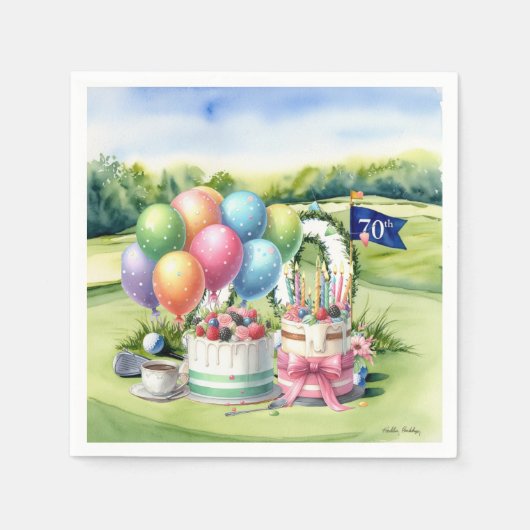 Golf 70th Birthday for golfer  Servet (Voorkant)