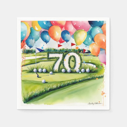 Golf 70th Birthday for golfer  Servet (Voorkant)