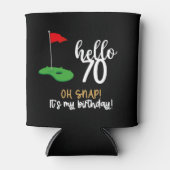 Golf 70th Birthday giften voor golfer Blikjeskoeler (Voorkant)