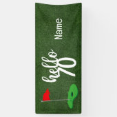 Golf 70th Birthday giften voor golfer Spandoek (Verticaal)