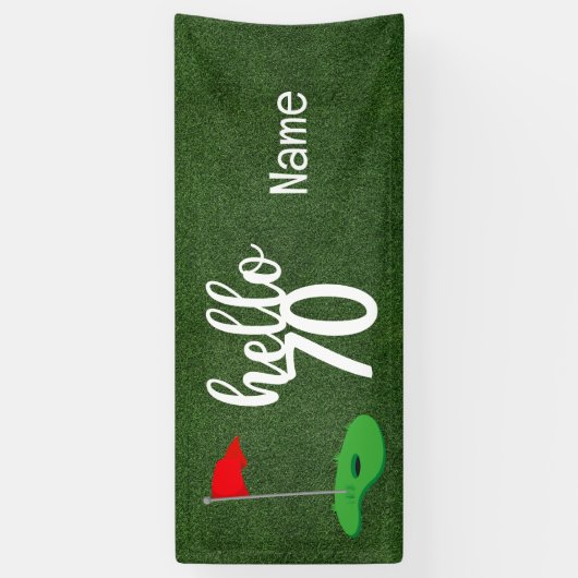 Golf 70th Birthday giften voor golfer Spandoek (Verticaal)