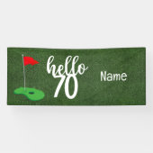Golf 70th Birthday giften voor golfer Spandoek (Horizontaal)