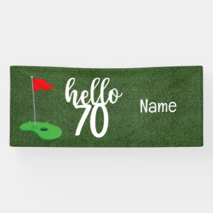 Golf 70th Birthday giften voor golfer Spandoek