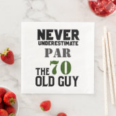 Golf 70th Birthday, nooit onderschat Servet (Insitu)