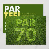 Golf 70th Birthday Party Kaart (Voorkant / Achterkant)