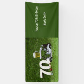 Golf 70th Birthday Party met bier op wagen Spandoek (Verticaal)