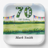 Golf 70th Birthday voor golfer Papieren Bordje (Voorkant)