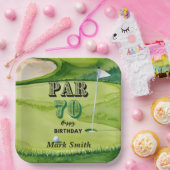 Golf 70th Birthday voor golfer Papieren Bordje (Feest)