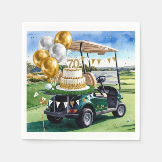 Golf 70th Birthday voor golfer Servet (Voorkant)