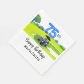 Golf 75e verjaardag aan golfer servet (Hoek)