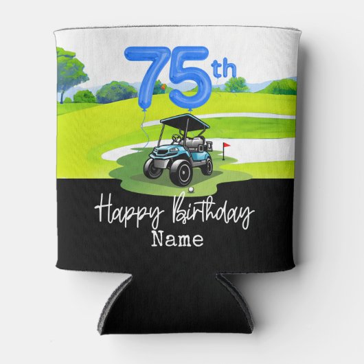 Golf 75e verjaardag naar Golfer Blikjeskoeler (Voorkant)