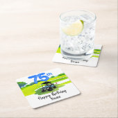 Golf 75e verjaardag naar Golfer Kartonnen Onderzetters (Insitu)