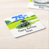 Golf 75e verjaardag naar Golfer Kartonnen Onderzetters (Schuin)