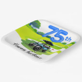 Golf 75e verjaardag naar Golfer Papieren Bordje (Gebogen)