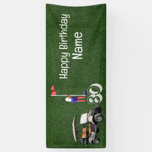 Golf 80e verjaardag cadeaus voor golfer spandoek