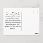 Golf 80e verjaardag geboren om golf kracht om te w briefkaart (Achterkant)