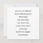 Golf 80e verjaardag met golfkar op putting green kaart (Achterkant)