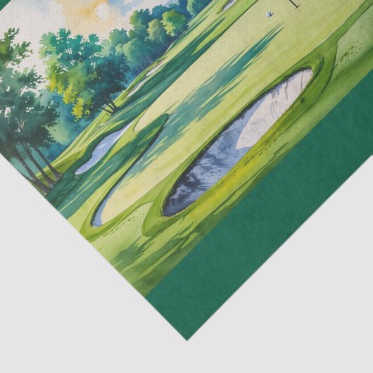 Golf 80e verjaardag op golfbaan voor golfer tissuepapier (Detail)