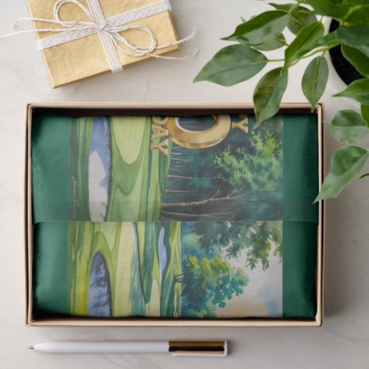 Golf 80e verjaardag op golfbaan voor golfer tissuepapier (Geschenk)