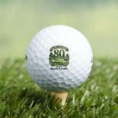 Golf 80ste verjaardag golfballen (Insitu Shirt)