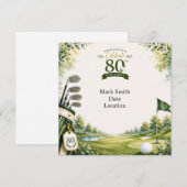 Golf 80ste verjaardag  kaart (Voorkant / Achterkant)