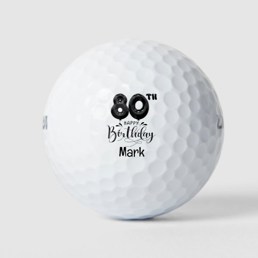 Golf 80ste verjaardag voor Golfer Golfballen (Voorkant)