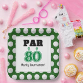 Golf 80ste verjaardag voor Golfer Papieren Bordje (Feest)