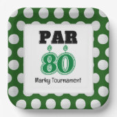 Golf 80ste verjaardag voor Golfer Papieren Bordje (Voorkant)