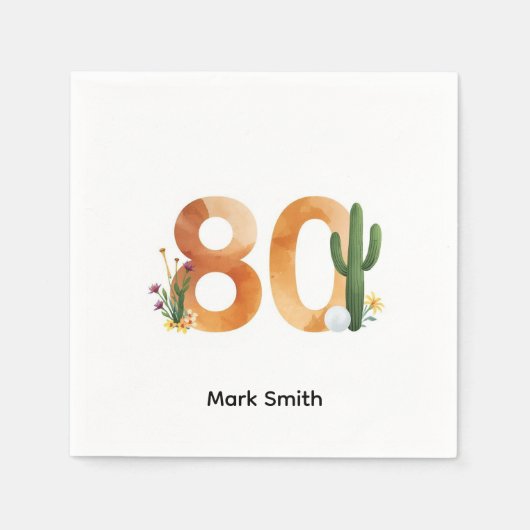 Golf 80th Birthday with golf ball  Arizona golfer Servet (Voorkant)
