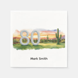 Golf 80th Birthday with golf ball Arizona golfer Servet