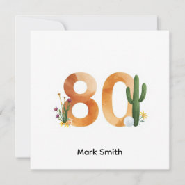 Golf 80th Birthday with golf ball for golfer Kaart