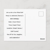 Golf 80th Birthday with Golf Cart on Putting Green Briefkaart (Achterkant)